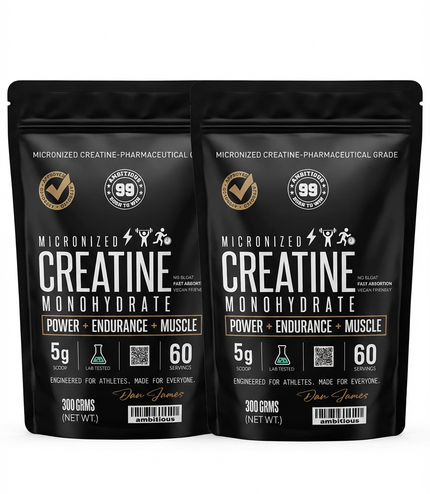 Creatina Monohidratada Micronizada 300g AMBITIOUS99 – 60 Porciones